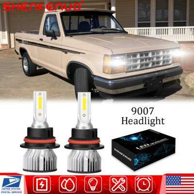 For FORD Ranger 1990-2011 LED Headlight Kit 9007 6000K White High/Low ...