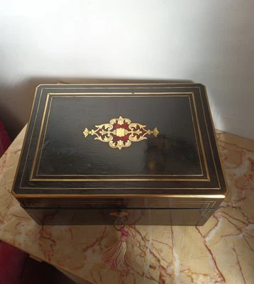 Belle Boîte Napoléon III Marqueterie Boulle - Photo 1/4