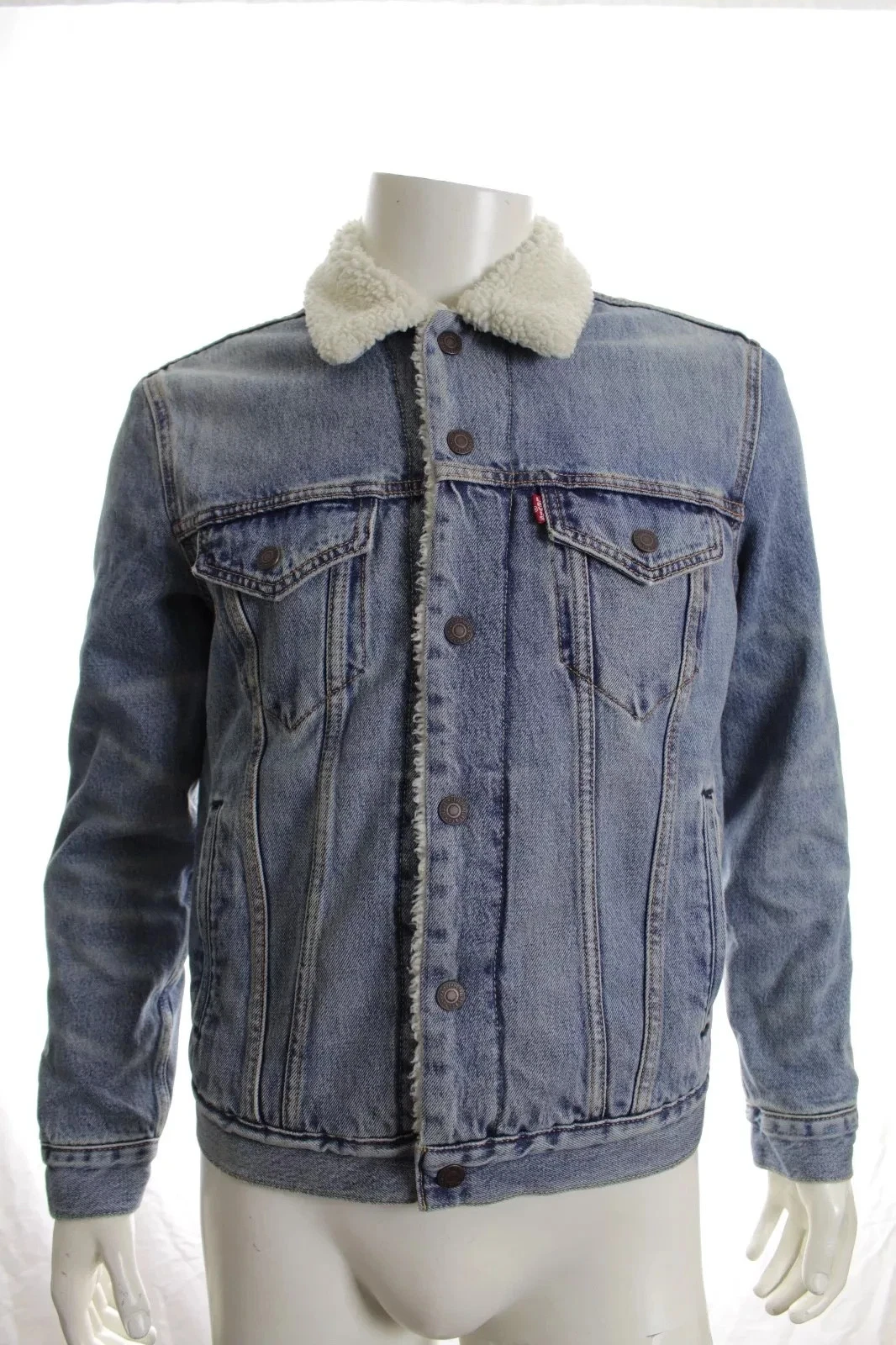 leni's 16365 men's sherpa trucker buckman jacket smythe size LARGE