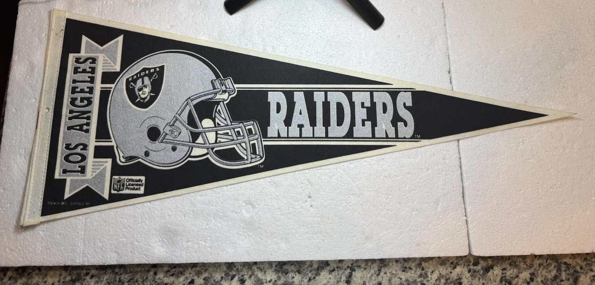 アクセサリー LA Raiders NFL PENNANT CLOCK 1988 Football Los Angeles Raiders Vintage Sports Pennants and Flags for