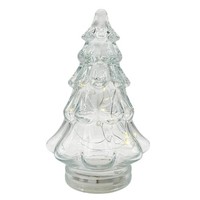 Led Glas Tannenbaum Klar Ca. 19,5 Cm Weihnachten Tischdeko Advent