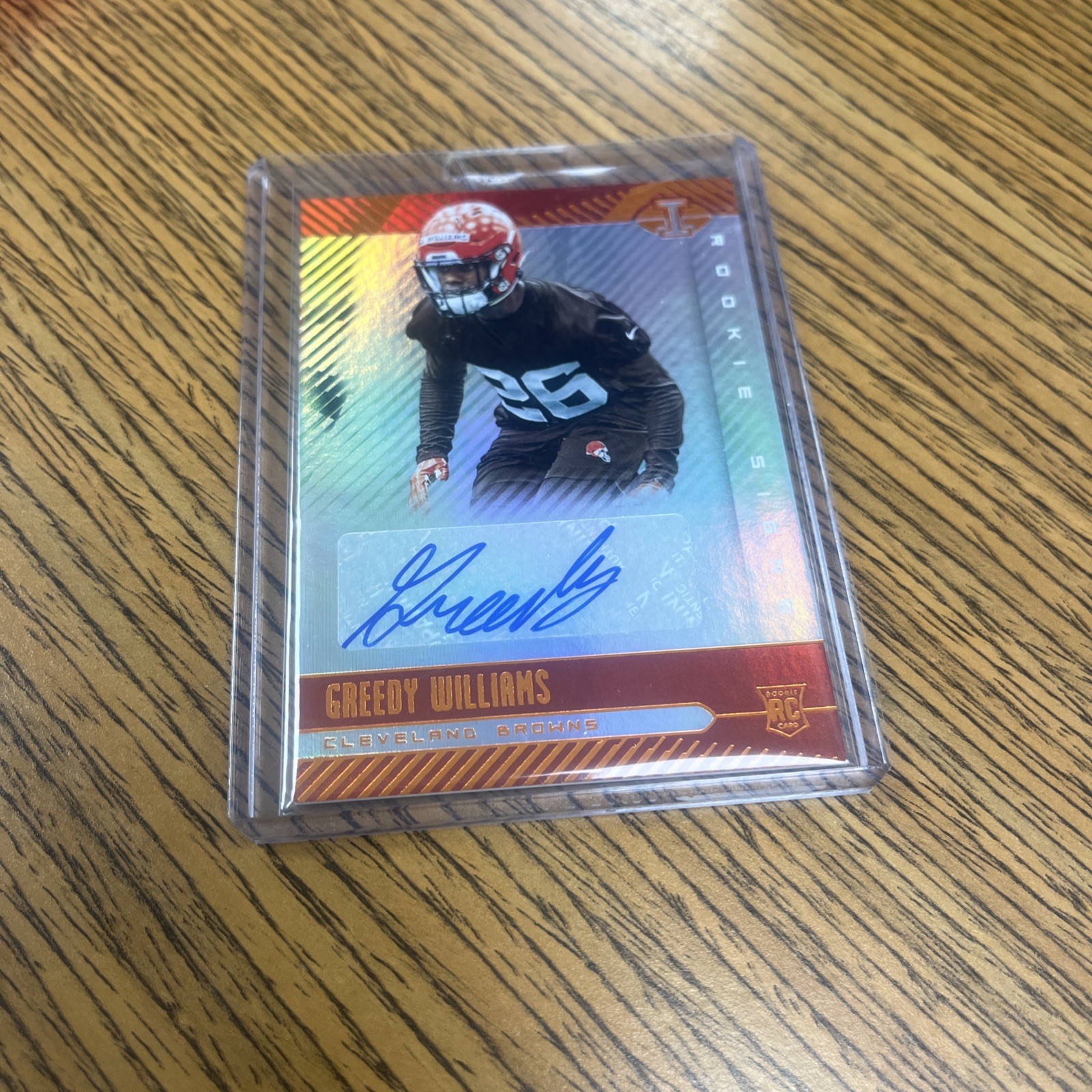 2019 Panini Illusions Rookie Signs Orange Greedy Williams #RS-GRW Auto RC