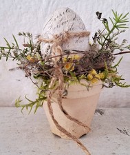 Osterdeko für den Tisch Tischschmuck Osterei  von JDL  Antiker Tontopf