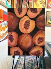 “Sun-kissed Harvest” Peaches  Painting 16 X 20” Not A Print
