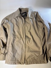 London Fog Men's Tan Bomber Jacket Zip Out Liner Coat