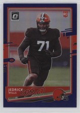 2020 Panini Donruss Optic Rookies Purple Prizm 49/50 Jedrick Wills #119 4f5