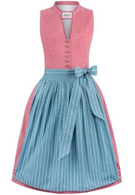 Stockerpoint Women's Dirndl Luciana Dress, Coral, 18