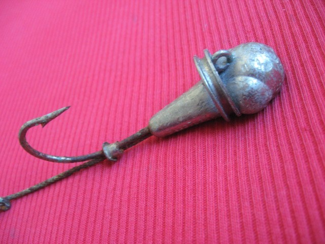 Vintage Heavy Saltwater Eel Skin Jig Striper Rig