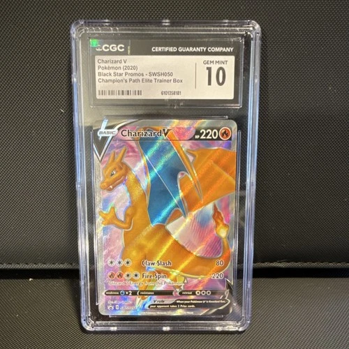 Pokémon Charizard V CGC 10 Holo Promo Card SWSH050 Sword & Shield 2020