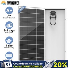 200W 12V Solar Panel 18BB Mono Battery Charge RV PV Home Off-Grid Battery Power
