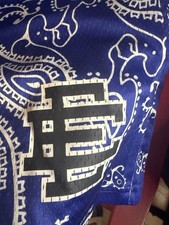 Eric Emanuel Blue Paisley Shorts Size: Large