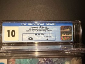 Heroes of Mana Nintendo DS CGC Graded Perfect 10 A++ FACTORY SEALED  Awesome!!