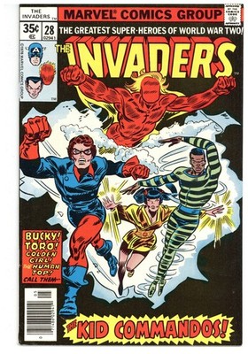 Invaders # 28   FINE VERY FINE    May 1978    Intro new Human Top & Golden Girl