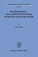 Sprachassistenten - Eine Rechtliche Betrachtung De Lege Lata Und De Lege...