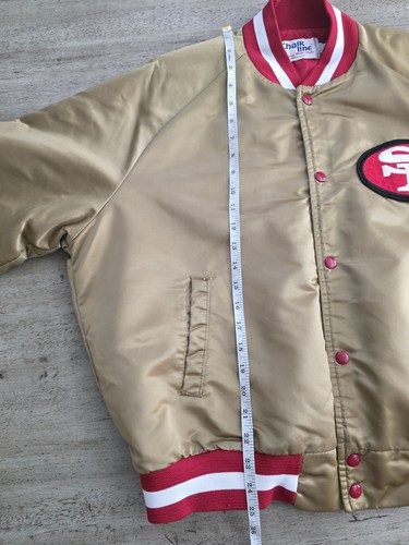 Vintage 80s Chalkline San Francisco 49ers Satin Bomber Jacket Sz XL Made In USA - Picture 15 of 15