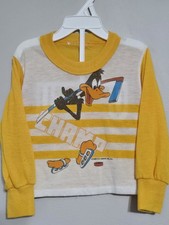 Vintage 1988 Daffy Duck Looney Tunes Longsleeve Pajama Top Toddler Size 18/24 M