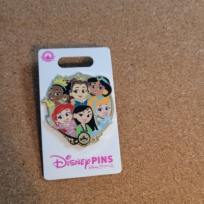 Disney Parks Princess Cuties Mulan Ariel Tiane Belle Jasmine Cinderella Pin 2024