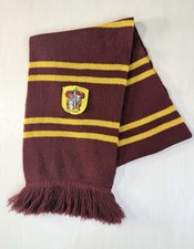 Harry Potter Gryffindor Scarf Official Warner Bros Burgundy Gold Striped Fringe