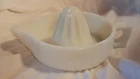 Sunkist Milk Glass Juicer White Orange Lemon Citrus Reamer Made USA Vintage
