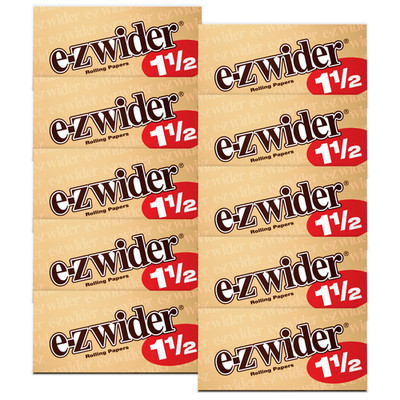 EZ Wider Gold 1 1/2 Light Cigarette Paper Rolling Papers (240 Leaves) 10 Packs