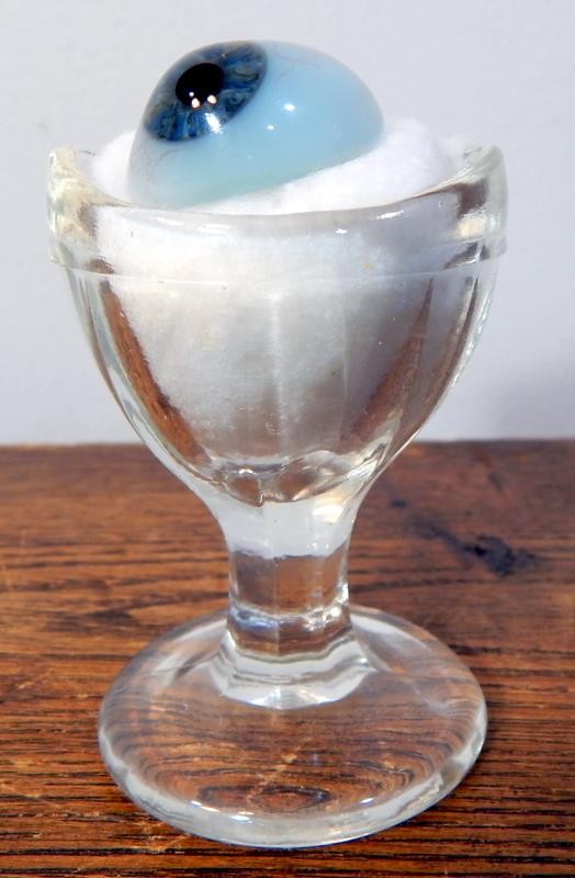 Antique Prosthetic Glass Eye Pressed Glass Eye Wash Cup Early1900s READ!!