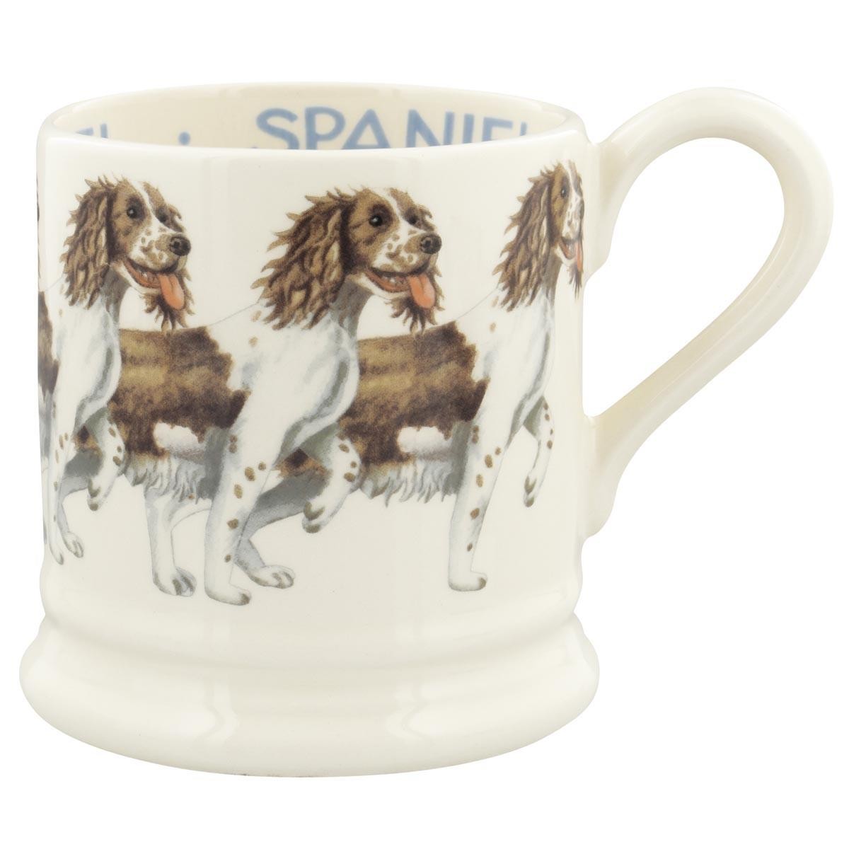 Emma Bridgewater Brown and Cream Spaniel Half Pint Mug English Earthenware
