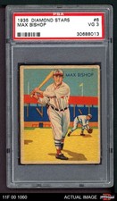 1935-36 Diamond Stars #6 Max Bishop  Athletics PSA 3 - VG