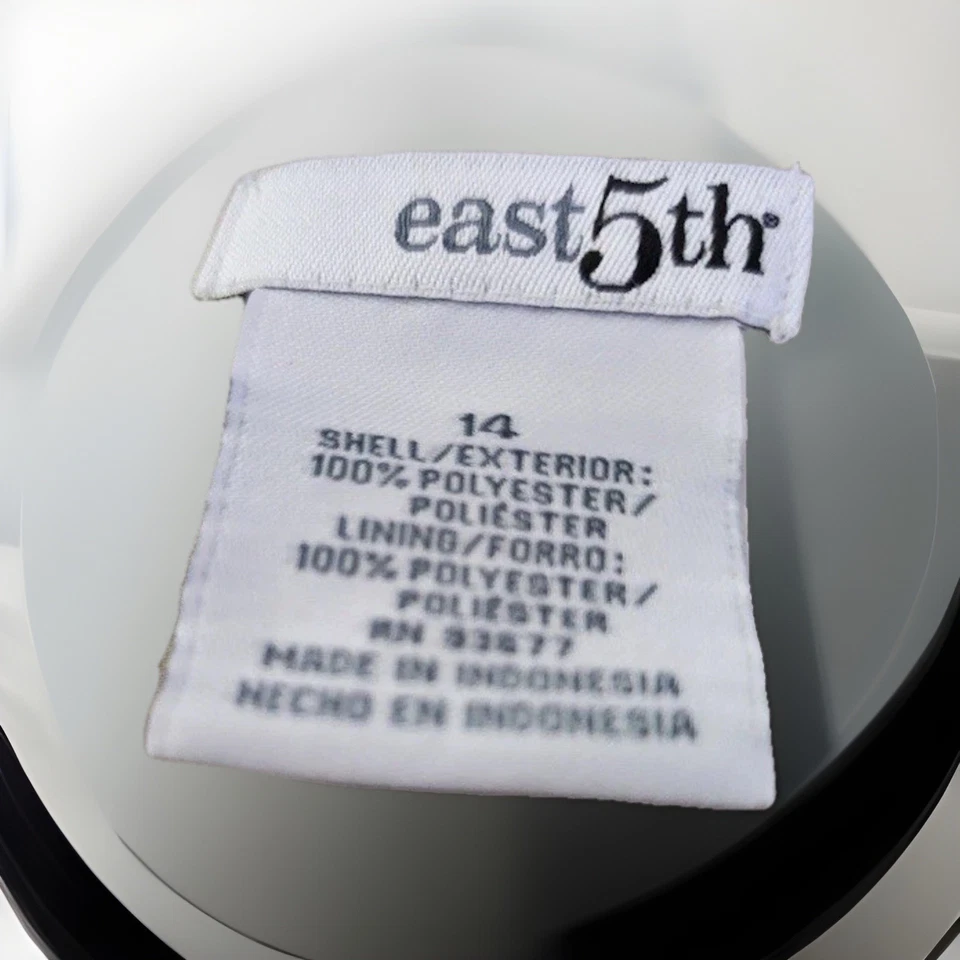 East5th Damas Falda con Volantes Talla L Marrón Tostado Estampado Animal Cintura Elástica Nueva con Etiquetas Foto 4 de 4