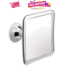 Modern Shatterproof Fogless Shower Mirror for Grooming - 6.3" Chrome, Gift-Ready