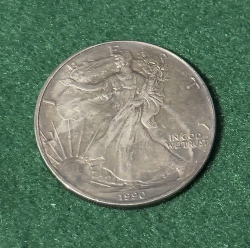 U.S. Mint American Eagle 1990 1 oz .999 Fine Silver