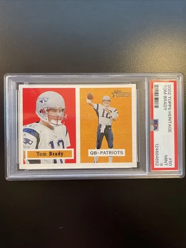 2002 Topps Heritage Tom Brady #50 PSA 9 Mint Patriots Bucanners GOAT