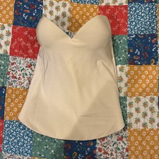 David's Bridal White Strapless Seamless Bustier Corset Bra 36B