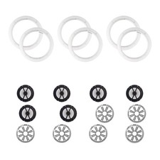 Kicker 8" Silver OEM Marine LED Speakers 6 Pack with KLSR8 LED Rings
