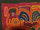 Vintage Kuna Mola Hand Stitched Textile Panel Panama Guna Folk Art Pelicans Fish — photo 5