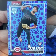 Topps 2026 holiday Chase Burns RC purple/blue  dots #312