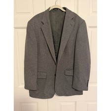 Oscar de la Renta Wool Cashmere Blazer Men's 42R Gray Sport Coat Tailored Jacket