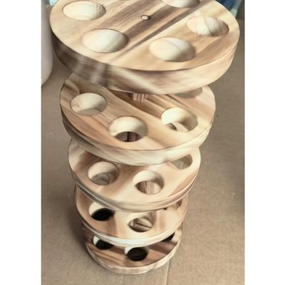 Frische Eierhalter Holz Eierständer drehbar Deko 5 Schichten Organisation