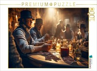 Calvendo Puzzle Poker Round In The Wild West | 1000 Pieces, Finished Size 25.2 ×