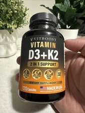 VITBOOST Vitamin D3 + K2 5000 IU/90 mcg - 120 Capsules