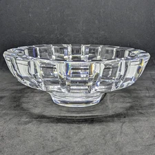 Signed Orrefors 1982 Sweden heavy crystal bowl Edvin Ohrstrom