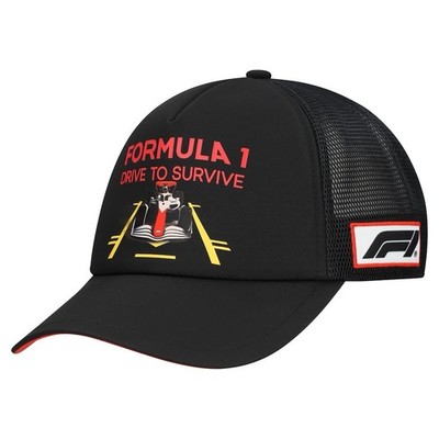 Formula 1 Drive to Survive Puma Trucker Adjustable F1 Hat/Cap Adult - Black