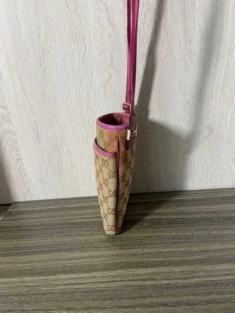 GUCCI Shoulder Bag GG Pattern Canvas Leather Pink Beige Shoulder Bag C-251215-14 thumbnail 21