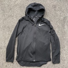 Nike Basketball Dri-FIT Full Zip Hoodie Black Womens XL 858045-010 Swoosh Logo