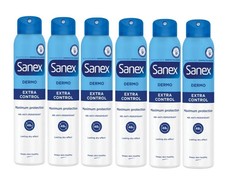 Image of 6 x 200ml Sanex Dermo EXTRA CONTROL Antiperspirant Deodorant body Spray