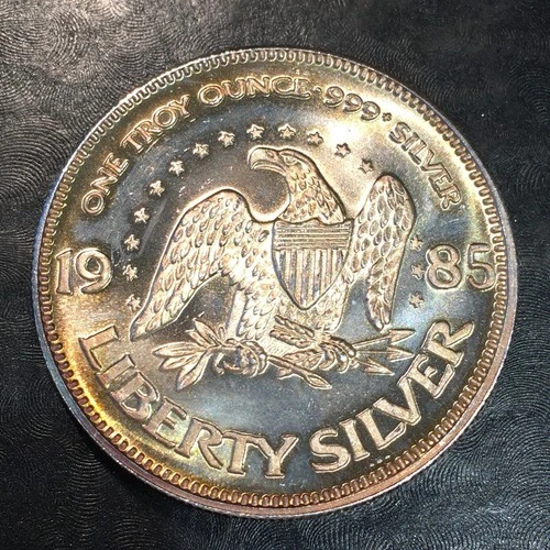 1oz Silver Bullion ORIGINAL 1985 A-MARK EAGLE & BELL style WE COMBINE SHIP #R749