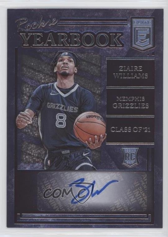 2021-22 Donruss Elite Rookie Yearbook Ziaire Williams #RY-ZWI Auto RC 1d0h