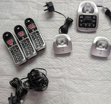 BT 4600 Big Button Cordless Phone Answering Machine Trio Handset Pack Senior