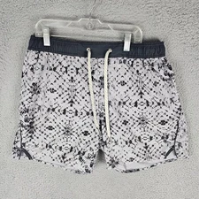 Vuori Trail 2.0 Shorts Mens S Geo Print Active Lined Elastic Waist Drawstring