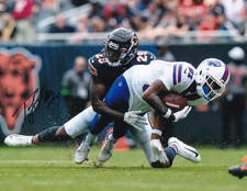 TYRIQUE STEVENSON signed (2025 CHICAGO BEARS) auto football 8X10 photo W/COA