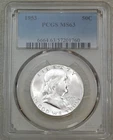 1953 P Franklin Half Dollar PCGS MS63 Frosty White Just Graded New Holder #B196N